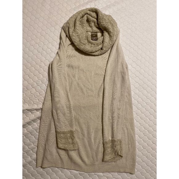White Stag Women Cowl Neck Sweater Pullover Long Sleeve Tan Medium - Picture 1 of 5